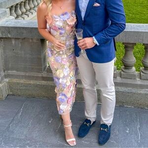 Elliatt Strapless Floral Dress - Pastel Multicolor